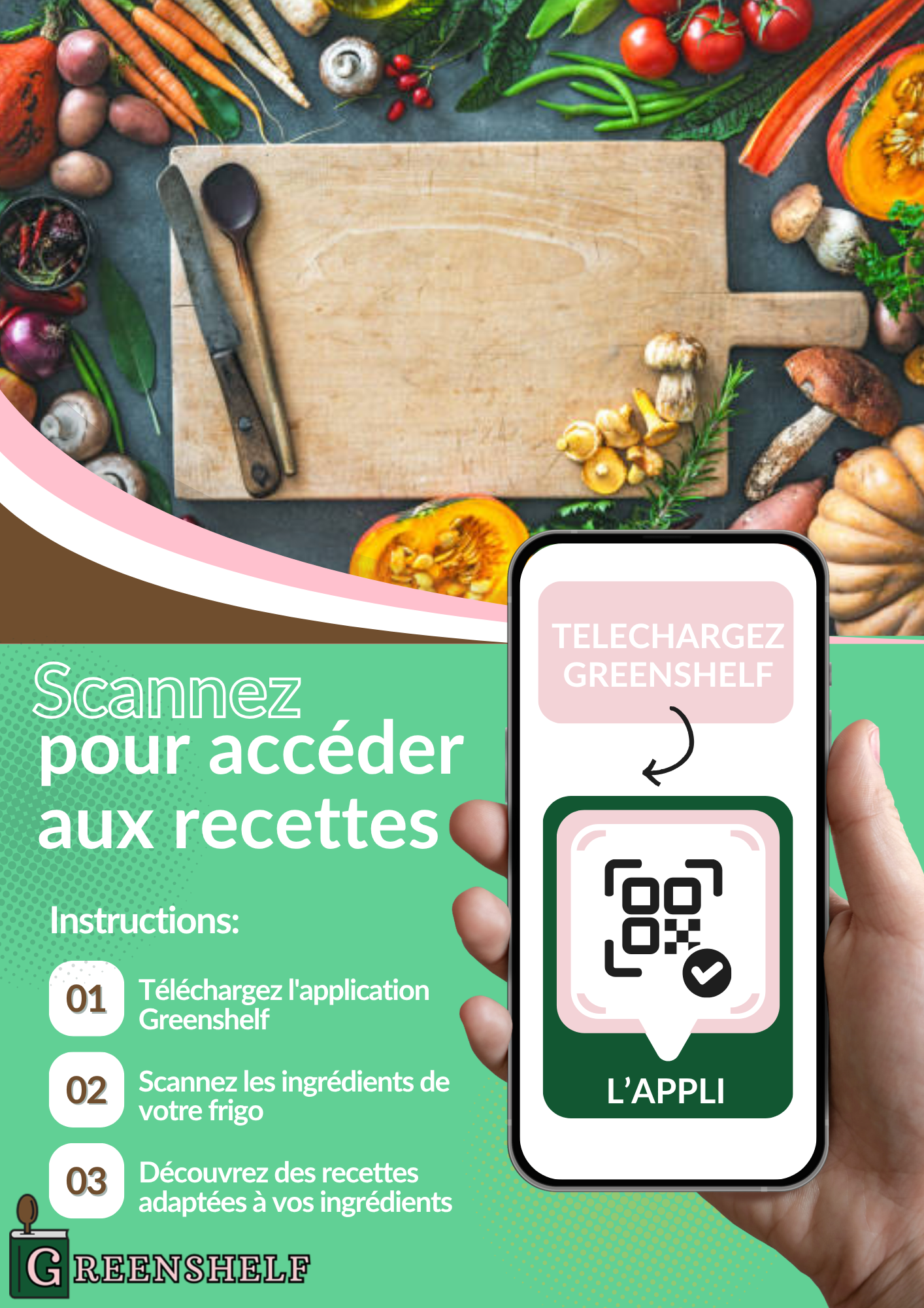 Greenshelf App - Scannez pour accéder aux recettes